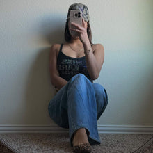 Load image into Gallery viewer, Rhinestone I Miss The Early 2000&#39;s Tank Top - Black