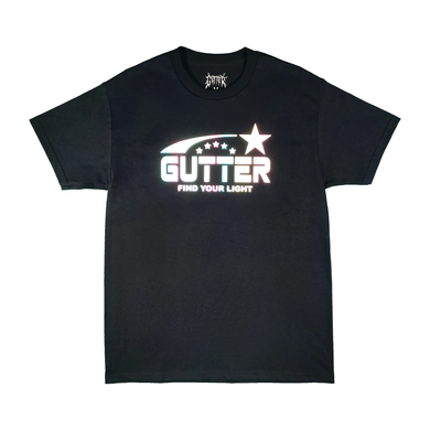 Reflective ‘Find Your Light’ Tee - Black