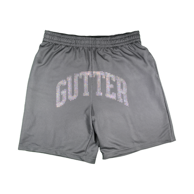 Gutter Splat Mesh Shorts - Light Grey