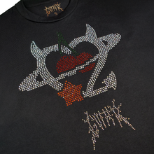Load image into Gallery viewer, Rhinestone Planet Cherry Tee - Black