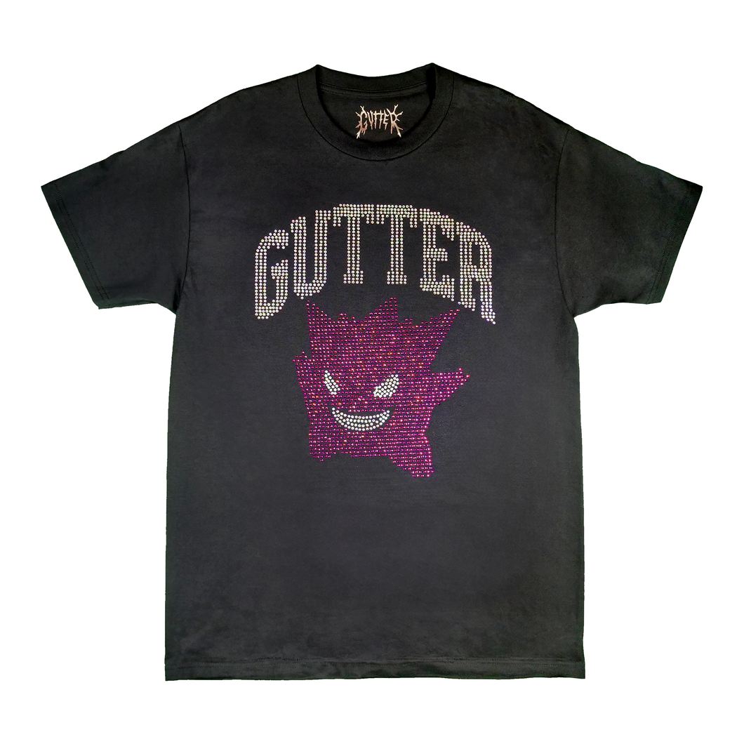 Rhinestone Gengar Tee - Black