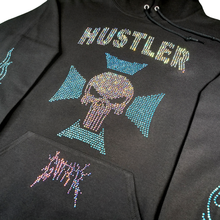 Load image into Gallery viewer, Rhinestone Hustler Hoodie - Black