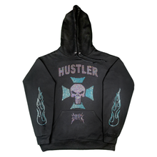 Load image into Gallery viewer, Rhinestone Hustler Hoodie - Black