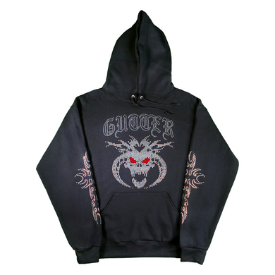 Rhinestone Chaos Hoodie - Black