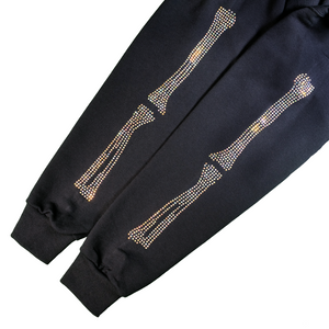 Rhinestone Cubone Hoodie - Black