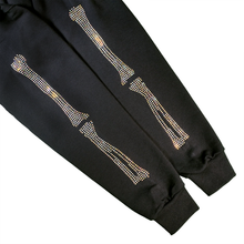 Load image into Gallery viewer, Rhinestone Heart Skull Hoodie - Black