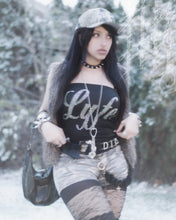 Load image into Gallery viewer, Rhinestone Lyfe Tube Top - Black