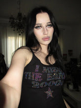 Load image into Gallery viewer, Rhinestone I Miss The Early 2000's Tank Top - Black
