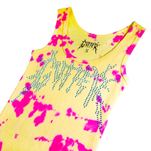 Load image into Gallery viewer, Rhinestone Splat Tank Top - Sorbet Dye