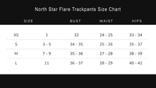 Load image into Gallery viewer, North Star Flare Trackpants - Black