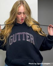 Load image into Gallery viewer, Rhinestone Gutter Arc Hoodie - Black