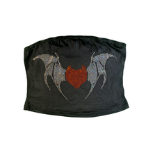 Load image into Gallery viewer, Heart Wing Tube Top - Black