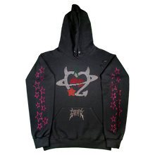 Load image into Gallery viewer, Rhinestone Planet Cherry Hoodie - Black