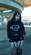 Load image into Gallery viewer, Rhinestone Planet Cherry Hoodie - Black