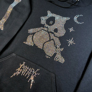 Rhinestone Cubone Hoodie - Black