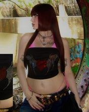 Load image into Gallery viewer, Heart Wing Tube Top - Black
