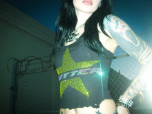 Load image into Gallery viewer, Rhinestone Gutter Star Tank Top - Black