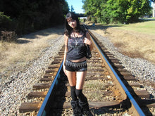 Load image into Gallery viewer, Rhinestone Cross Heart Tank Top - Black