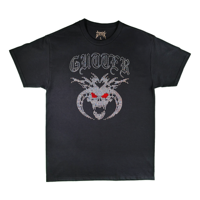 Rhinestone Chaos Tee - Black