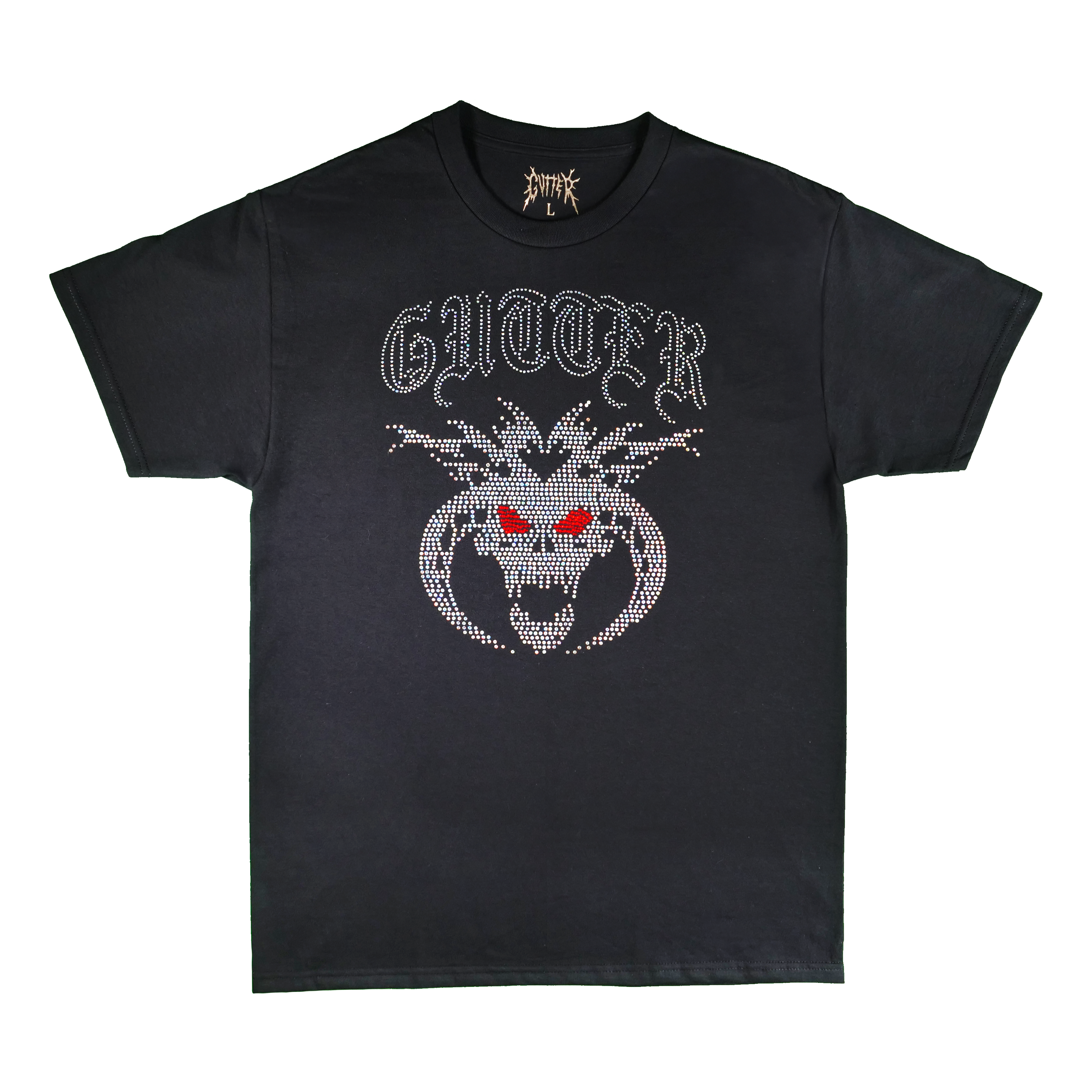 入手困難 新品 Treat Cat rhinestone T-shirts 黒 Women's Black Cat T-shirt: Iridescent Glitter Kitty Tee - Etsy