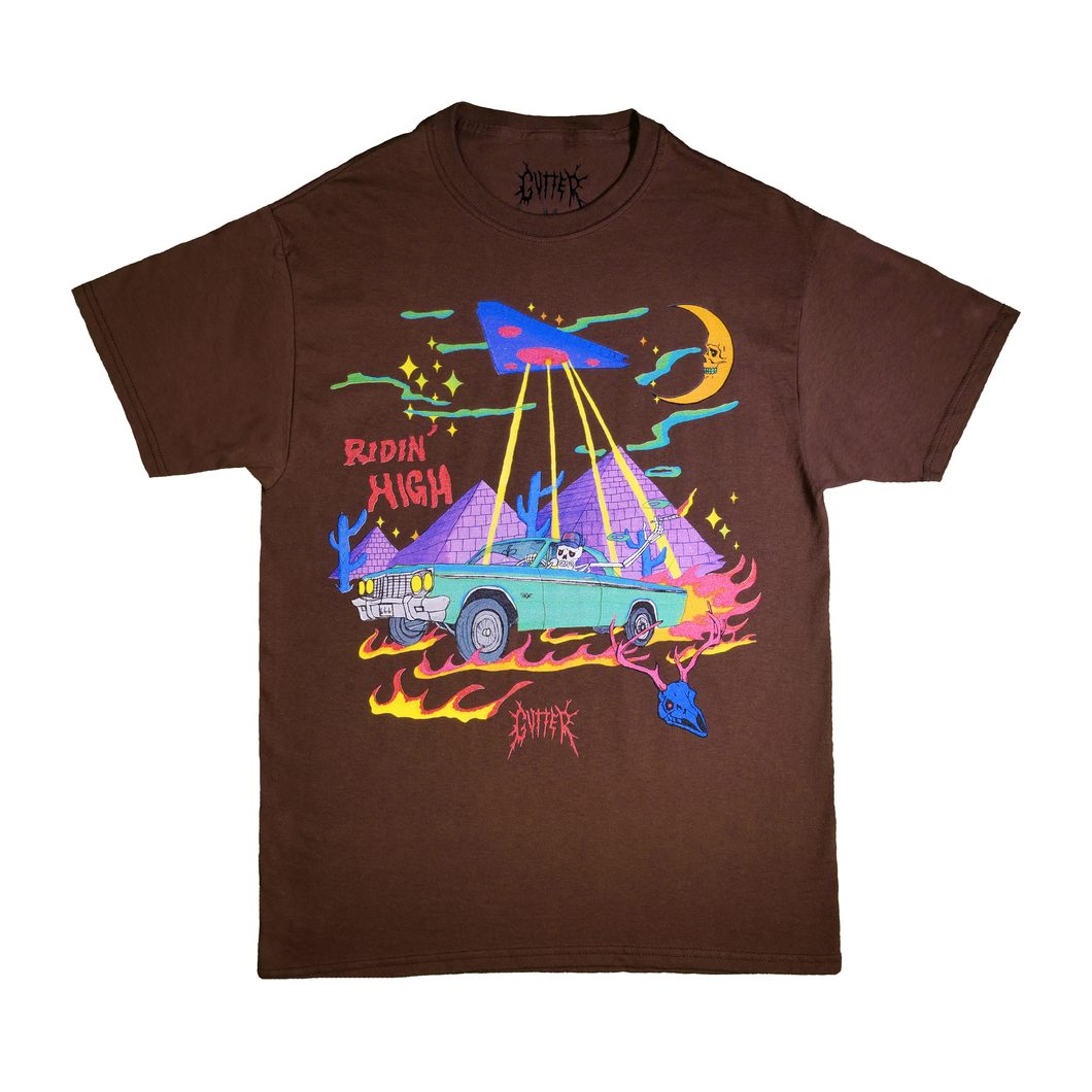 Riding High Tee - Brown