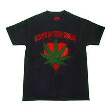 Load image into Gallery viewer, Rhinestone Love Is The Drug Tee - Black