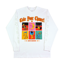 Load image into Gallery viewer, Take Your Chance Long Sleeve Tee - White